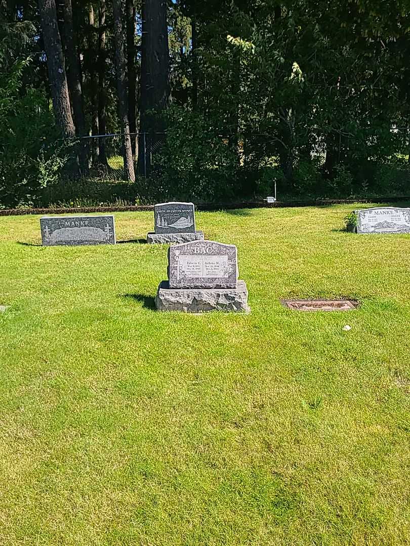 Edwin E. Bac's grave. Photo 2