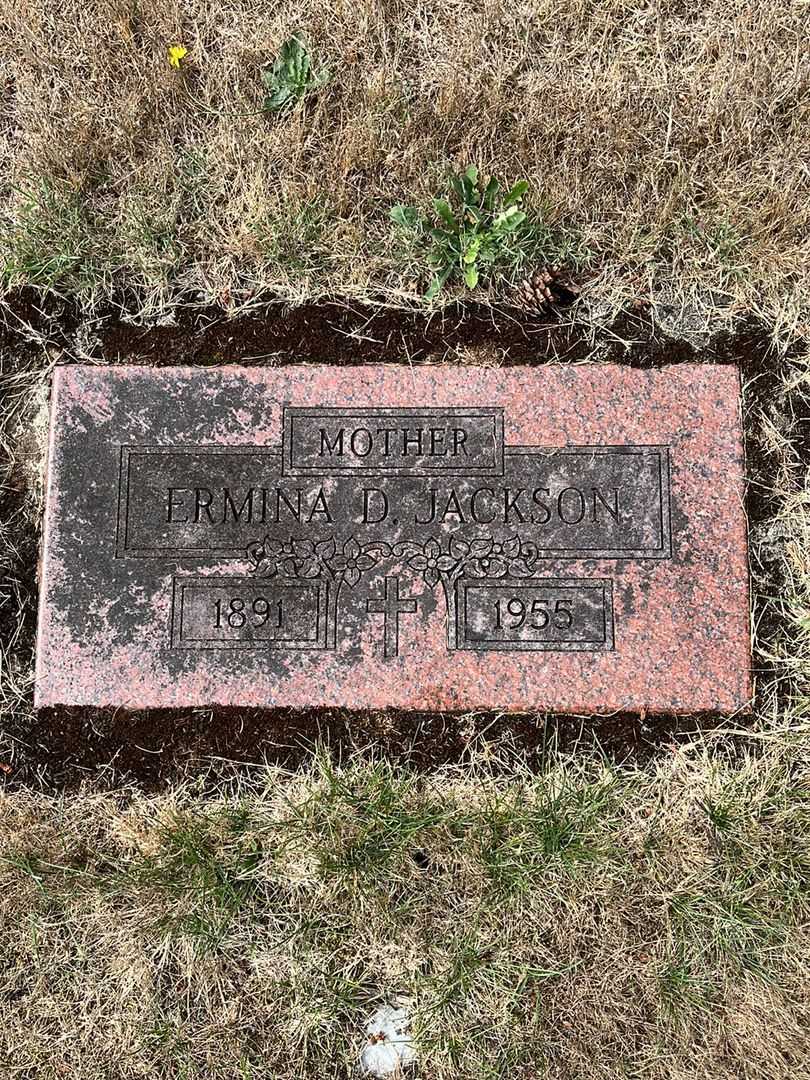 Ermina D. Jackson's grave. Photo 1