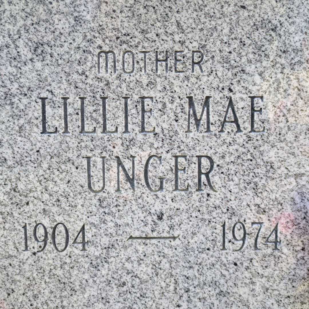 Lillie Mae Unger's grave