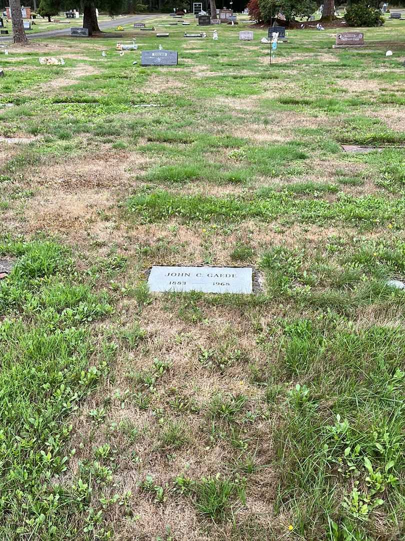 John Charles Gaede's grave. Photo 2