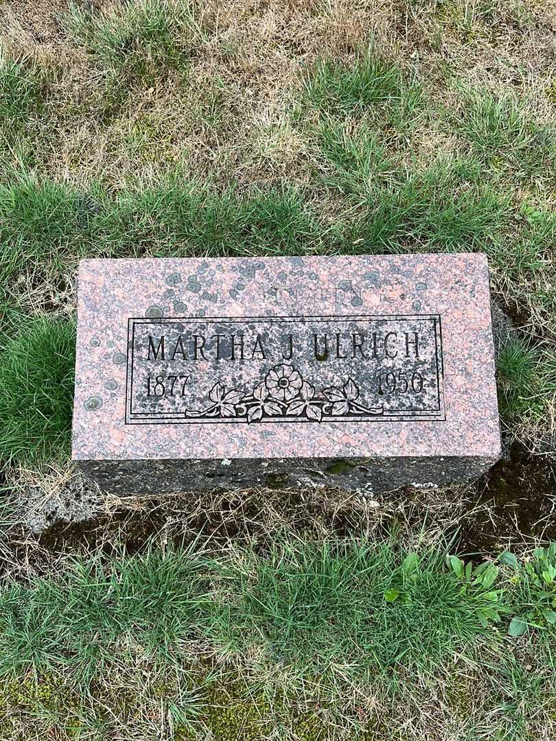 Martha J. Ulrich's grave. Photo 1