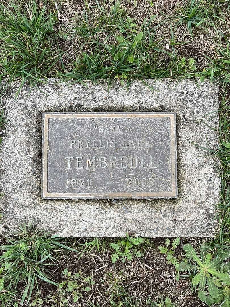 Phyllis "Nana" Earl Tembreull's grave. Photo 6