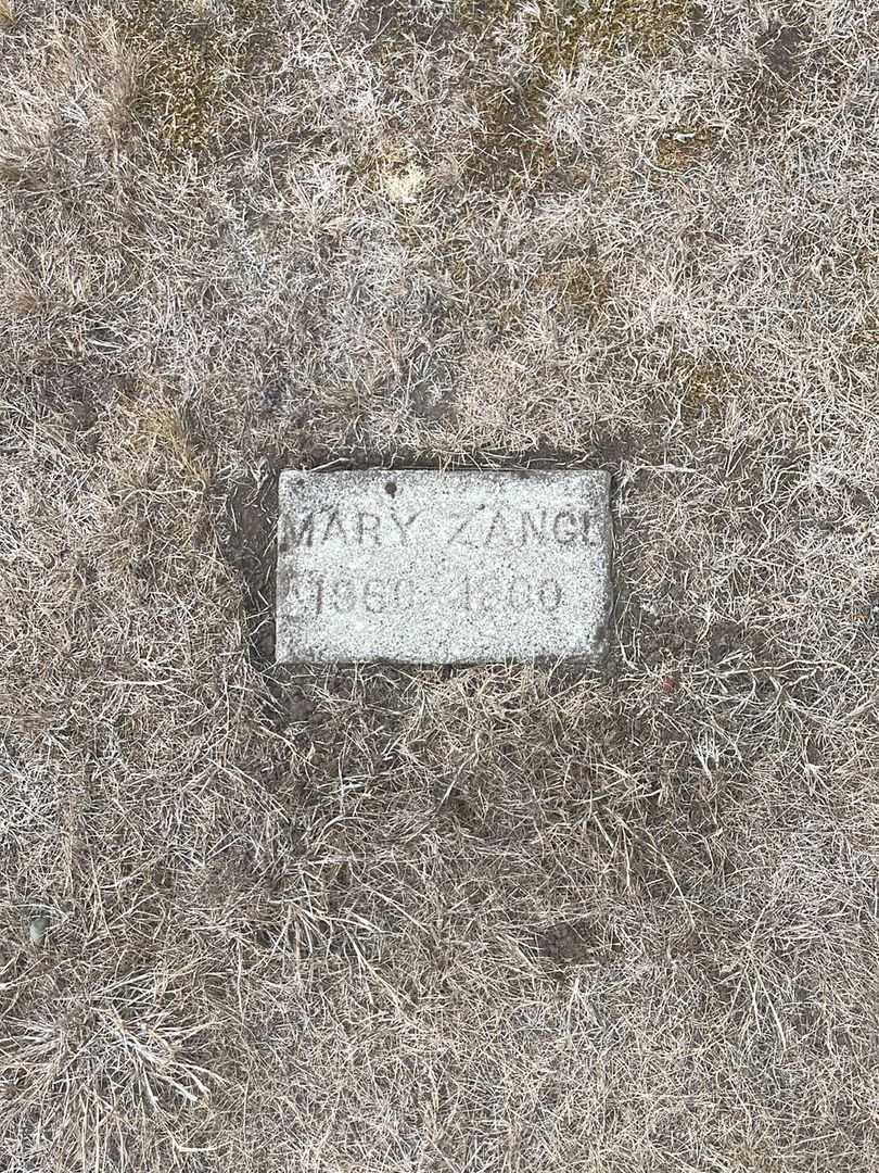 Mary Zangl's grave. Photo 1