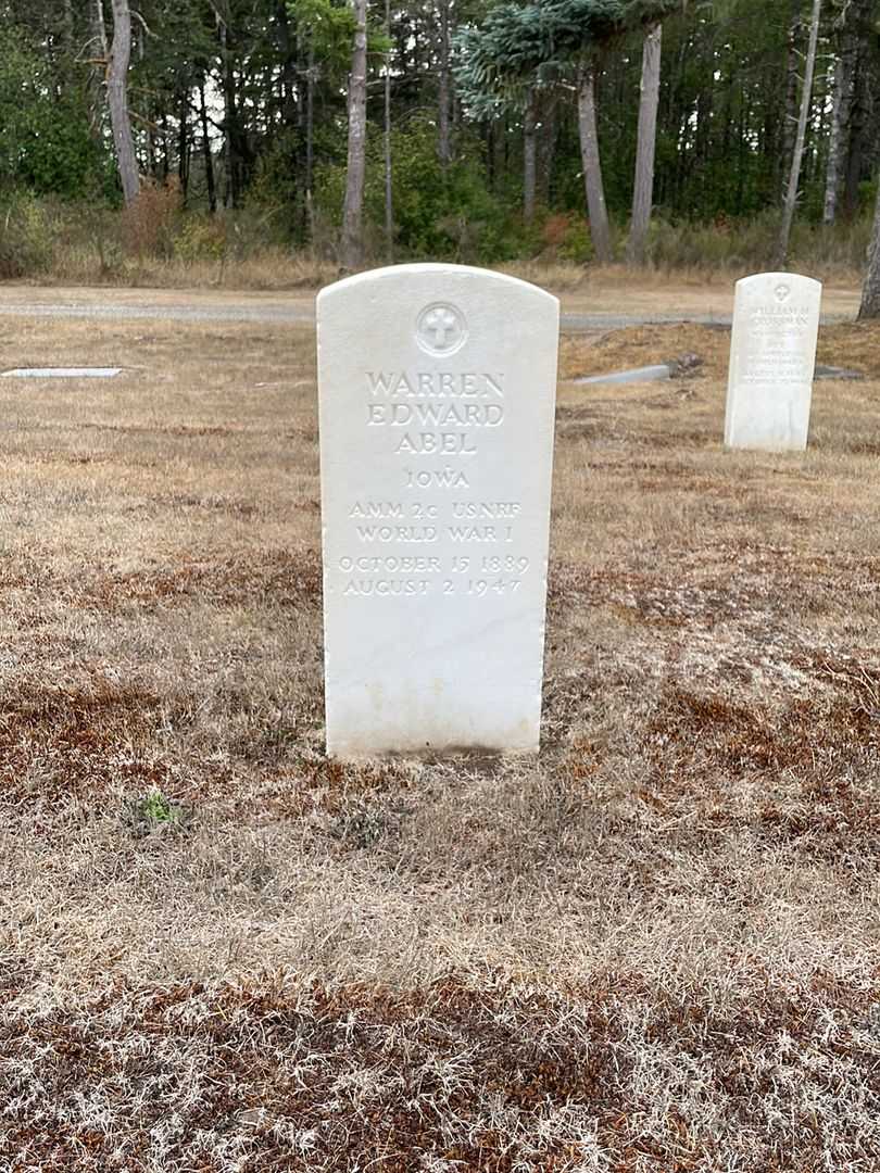 Warren Edward Abel's grave. Photo 1
