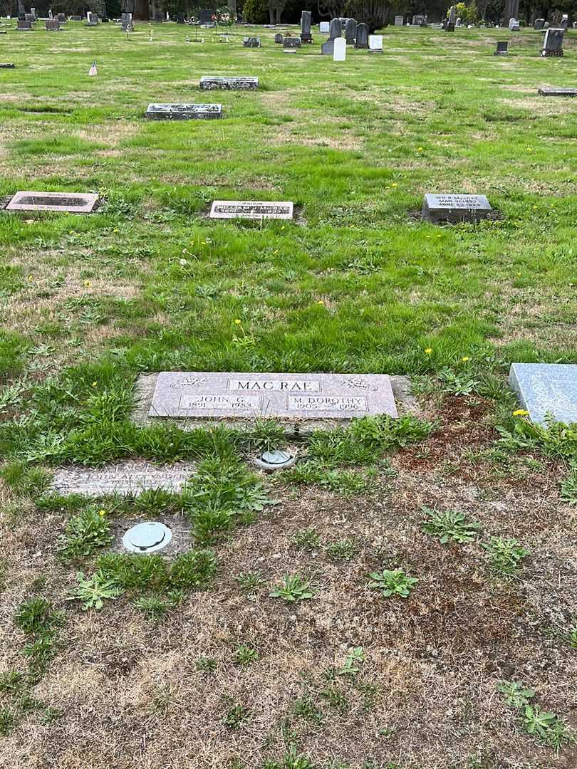 John Alexander MacRae's grave. Photo 2