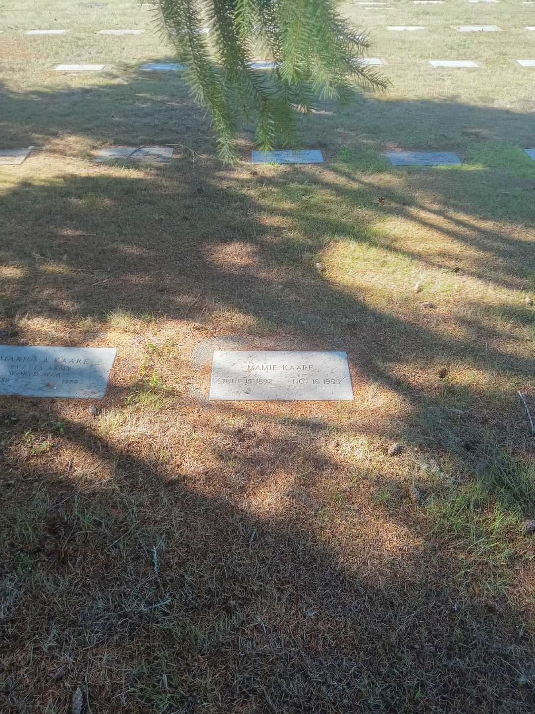 Mamie Patricia Kaare's grave. Photo 2