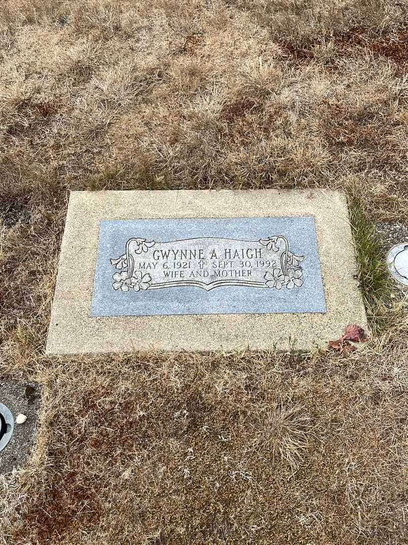 Gwynne A. Haigh's grave. Photo 1