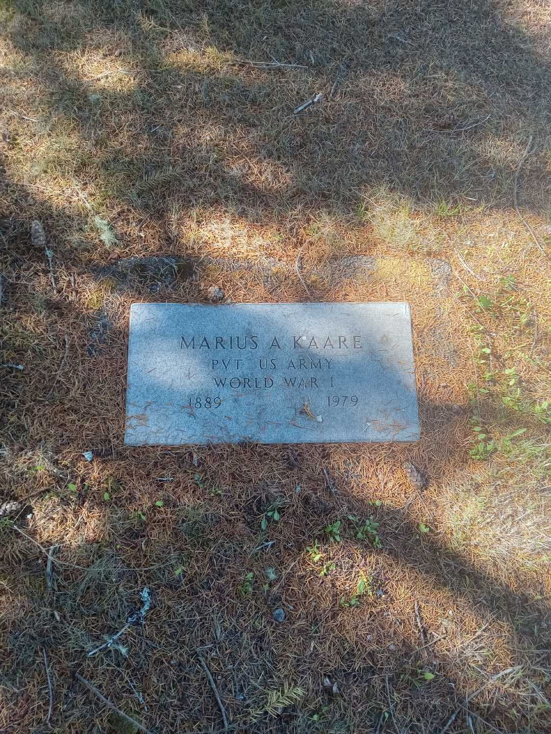 Marius A. Kaare's grave. Photo 1