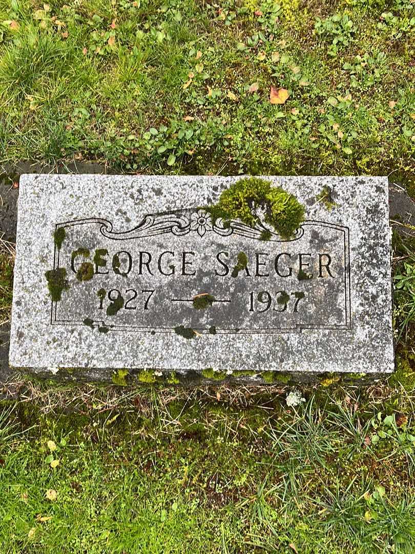 George Saeger's grave. Photo 1