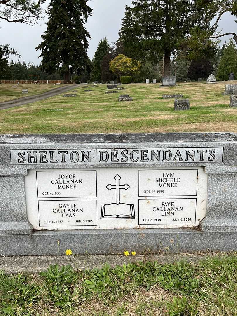 Faye Callanan Linn's grave. Photo 1