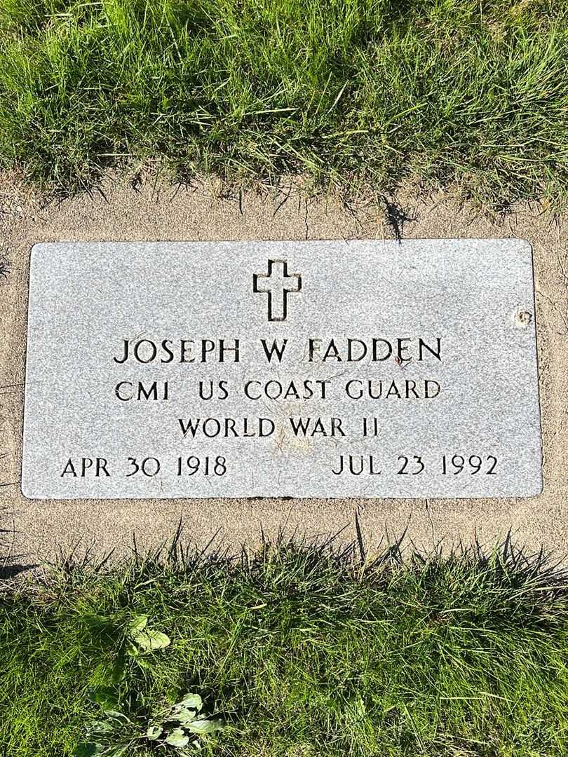 Joseph William Fadden's grave. Photo 1