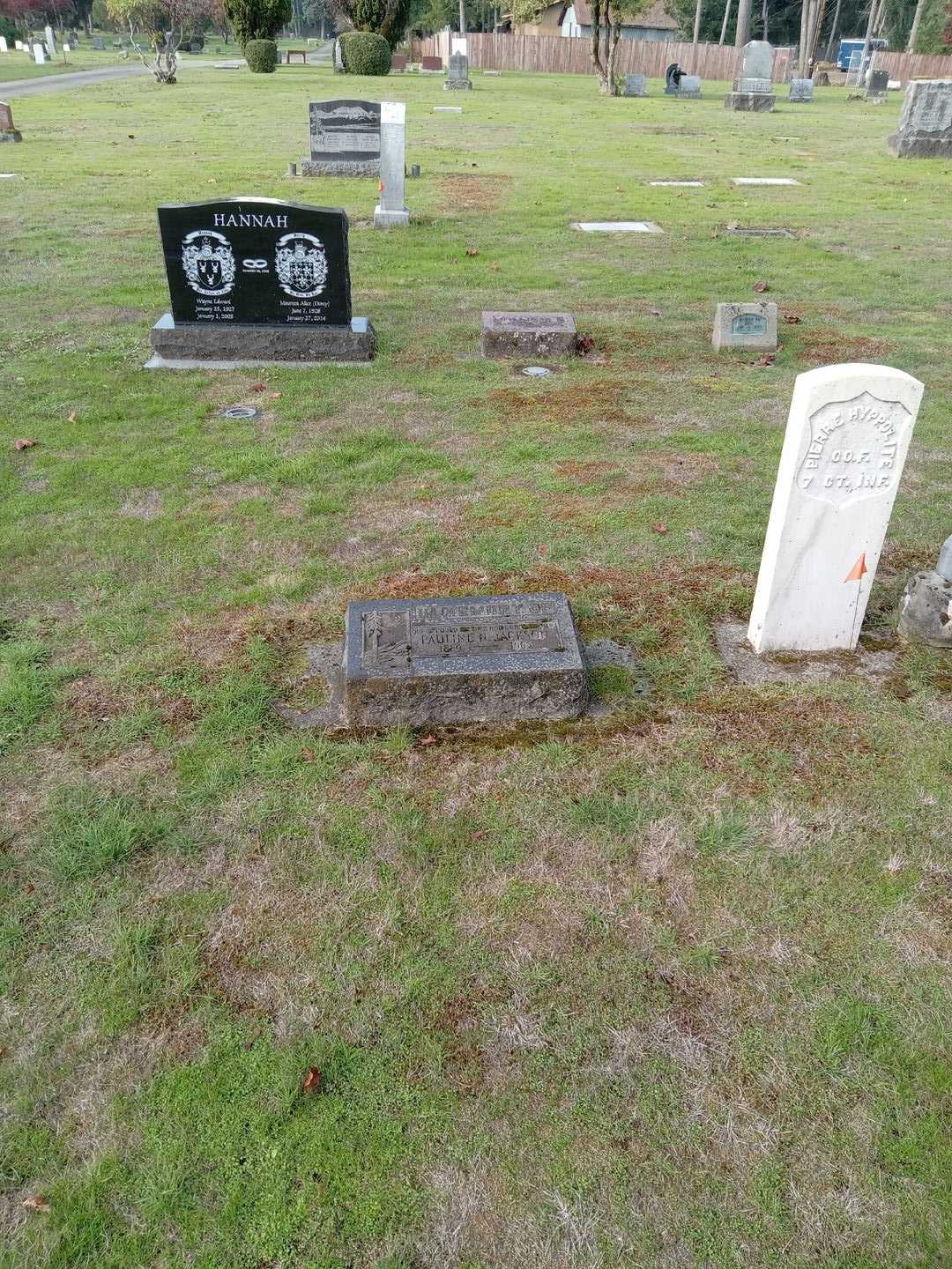 Pauline N. Jackson's grave. Photo 2