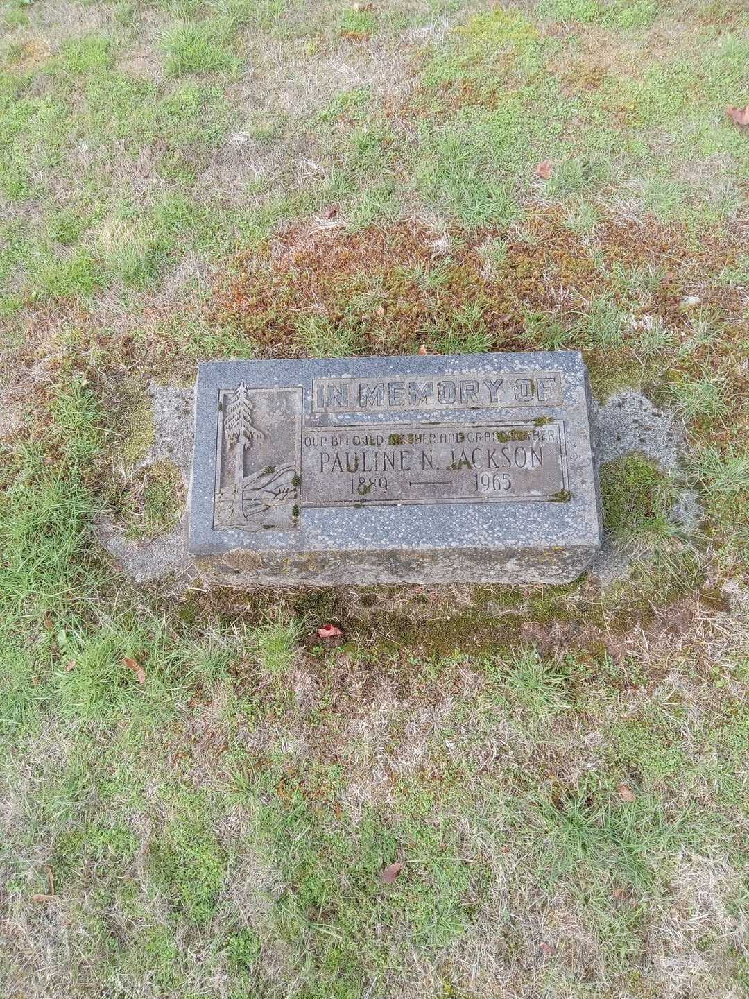 Pauline N. Jackson's grave. Photo 1