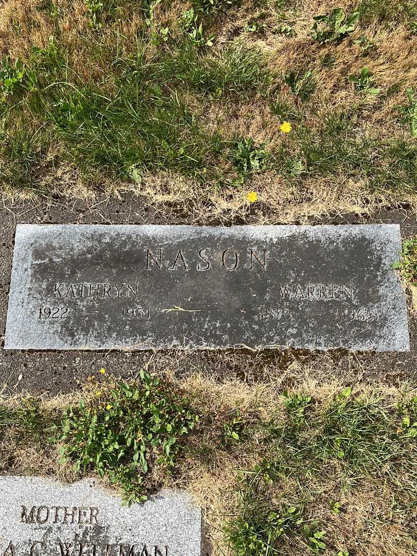Warren H. Nason's grave. Photo 1