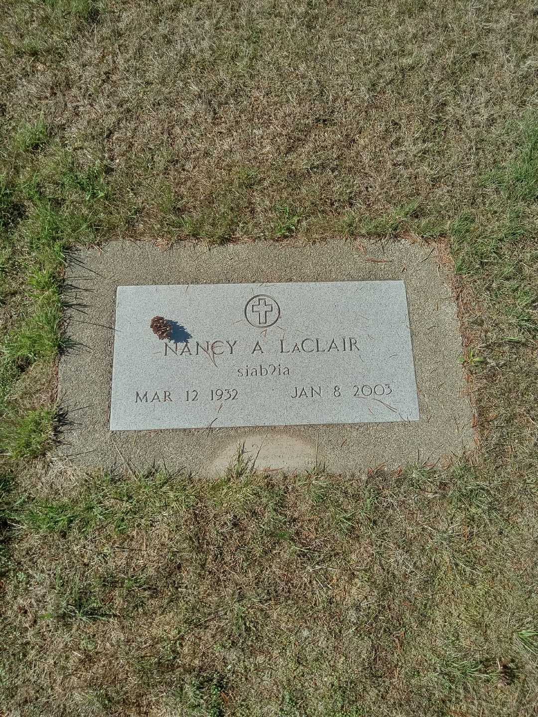 Nancy Ann LaClair's grave. Photo 1
