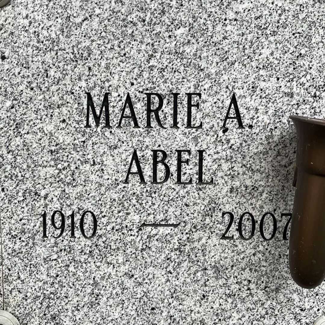 Marie A. Abel's grave