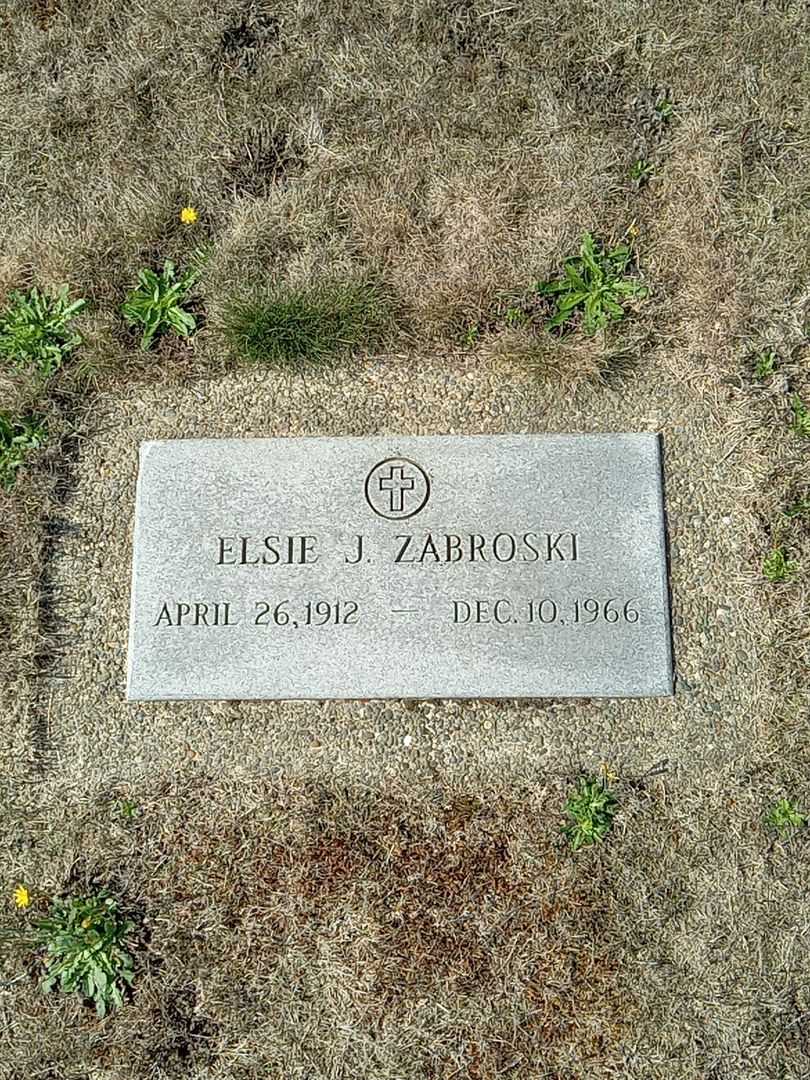 Elsie J. Zabroski's grave. Photo 1