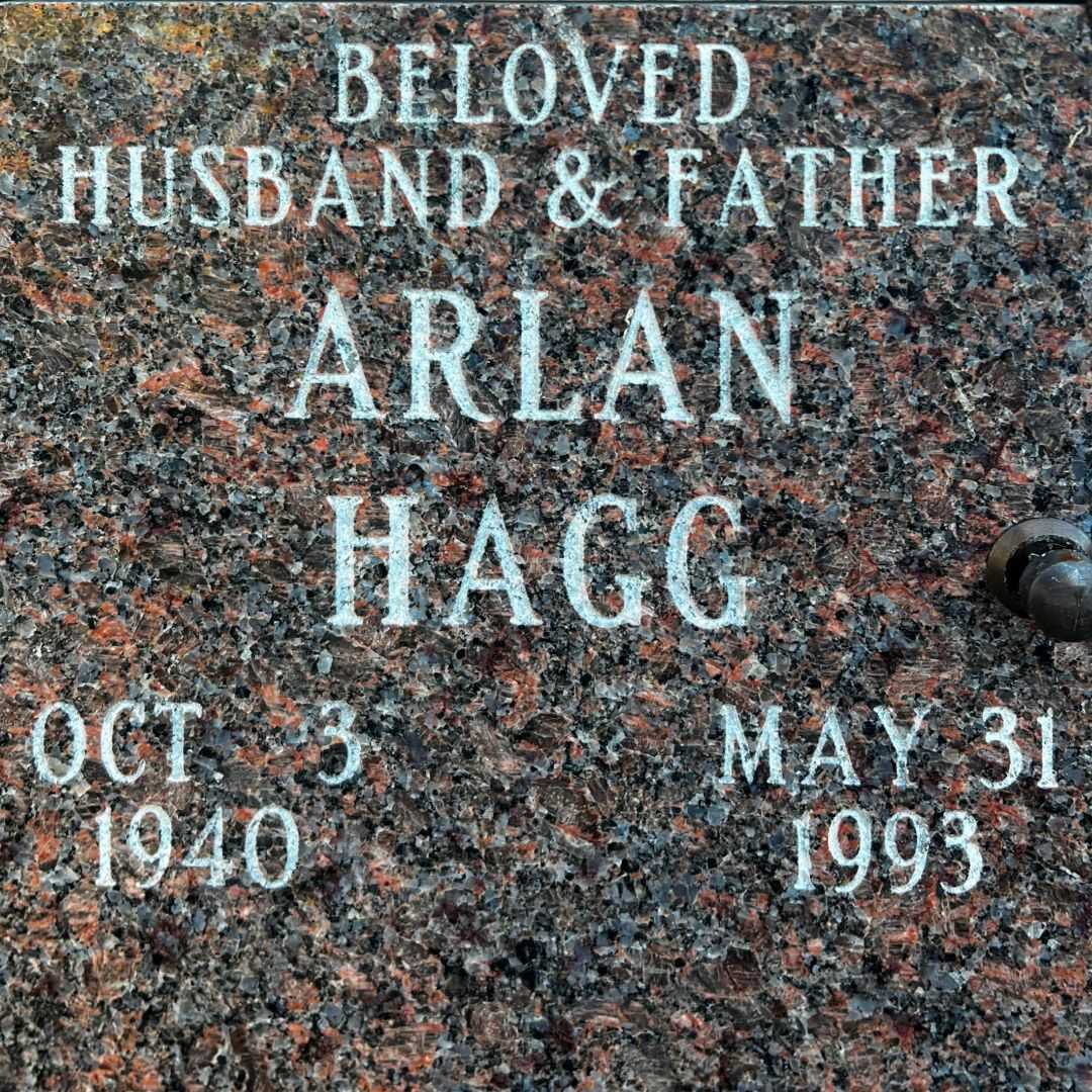 Arlan Hagg's grave