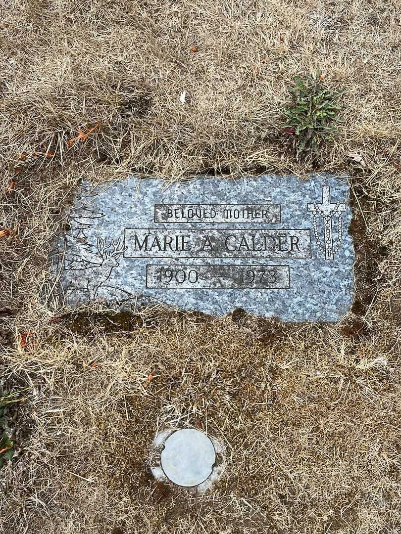 Marie A. Calder's grave. Photo 1