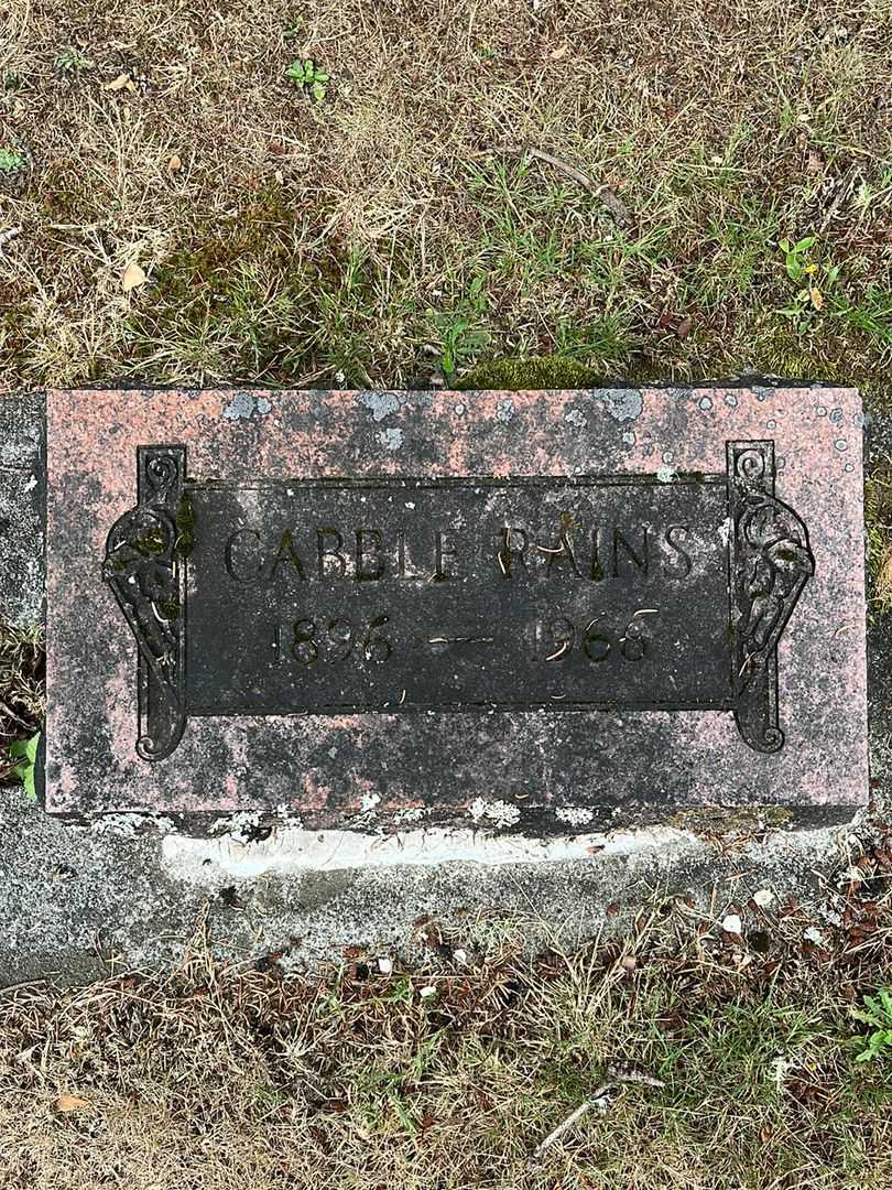 Cabble "Cab" Rains's grave. Photo 1
