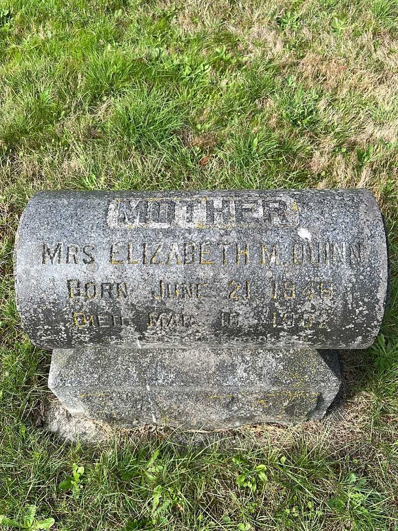 Missus/Madam Elizabeth M. Quinn's grave. Photo 1
