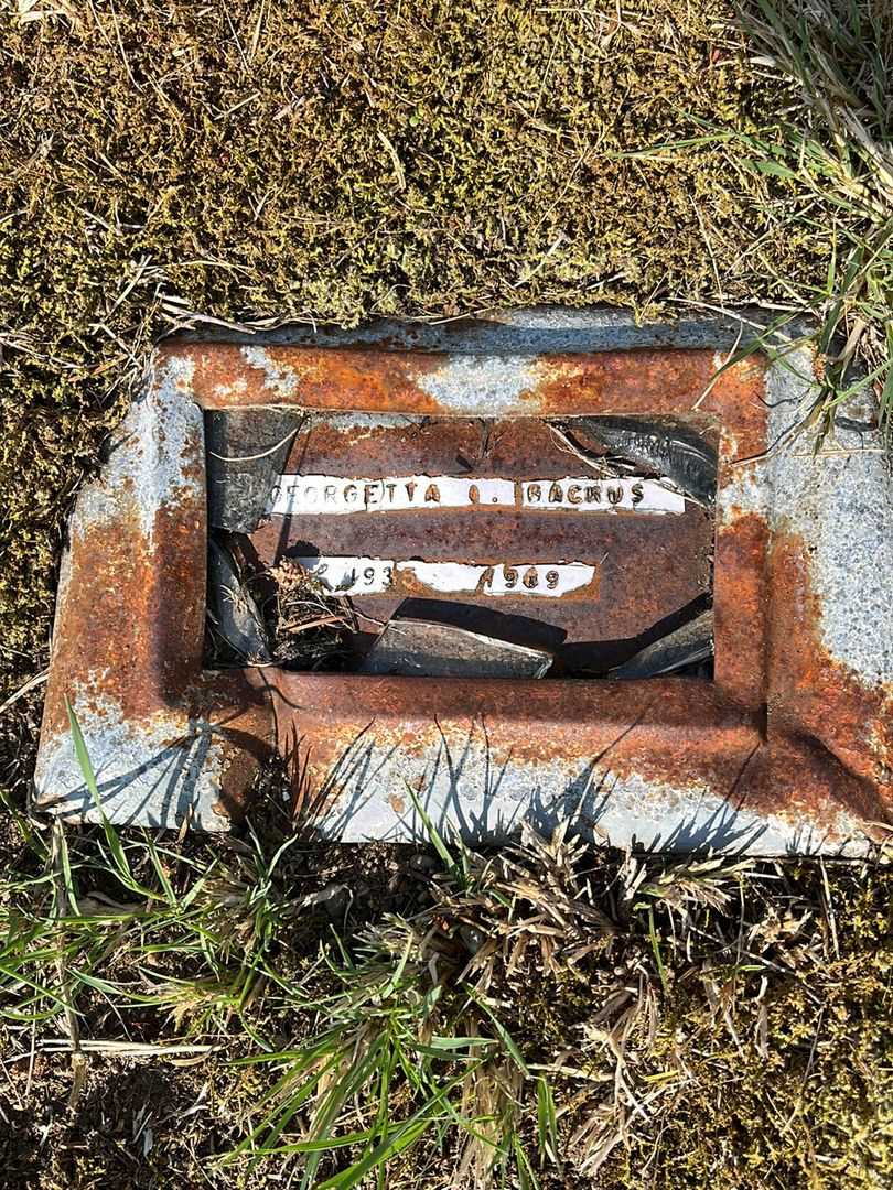 Georgette Irene Backus's grave. Photo 1